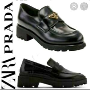 Zara Black loafer size 38